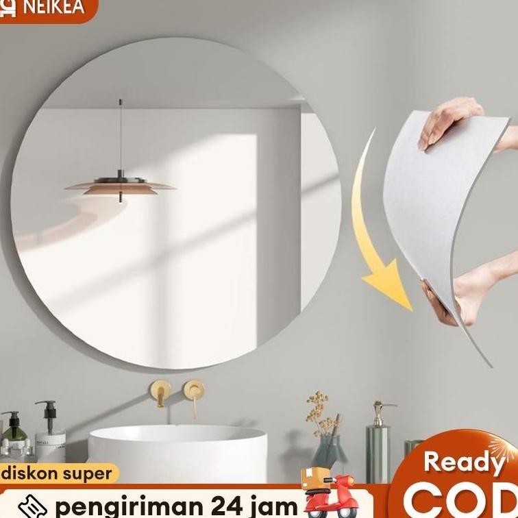 Cermin Aesthetic Diameter Cermin Bulat Cermin Dinding Cermin Gantung Cermin Bulat Aesthetic