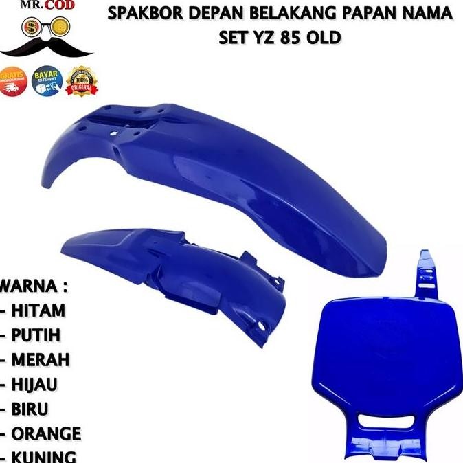 SPAKBOR SET DEPAN BELAKANG PAPAN NOMOR YZ 85 YZ85 OLD LAMA MOTOR TRAIL CROSS YAMAHA FENDER DIRT BIKE