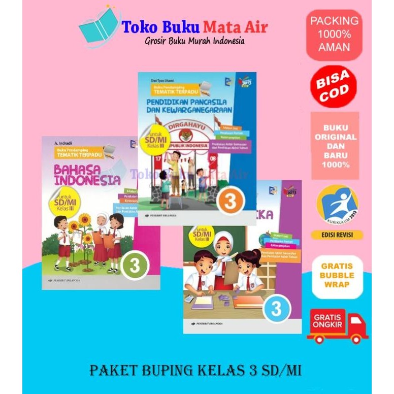 

BEST SELLER PAKET BUPING TEMATIK TERPADU KELAS 3 SD/MI K13N ERLANGGA