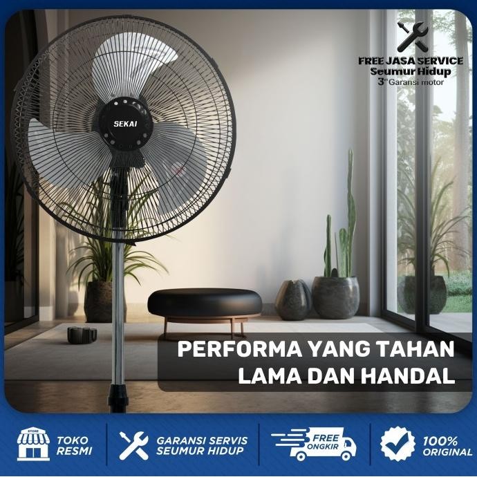 Original Sekai Kipas Angin Tumpu Performa Tinggi Hsn 1638 Po
