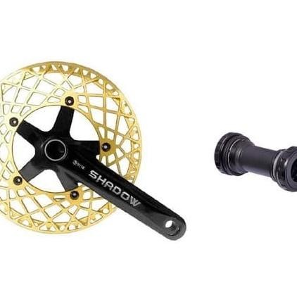 favorit] Crankset Crank Chainring Syte Shadow 53T Gold Red