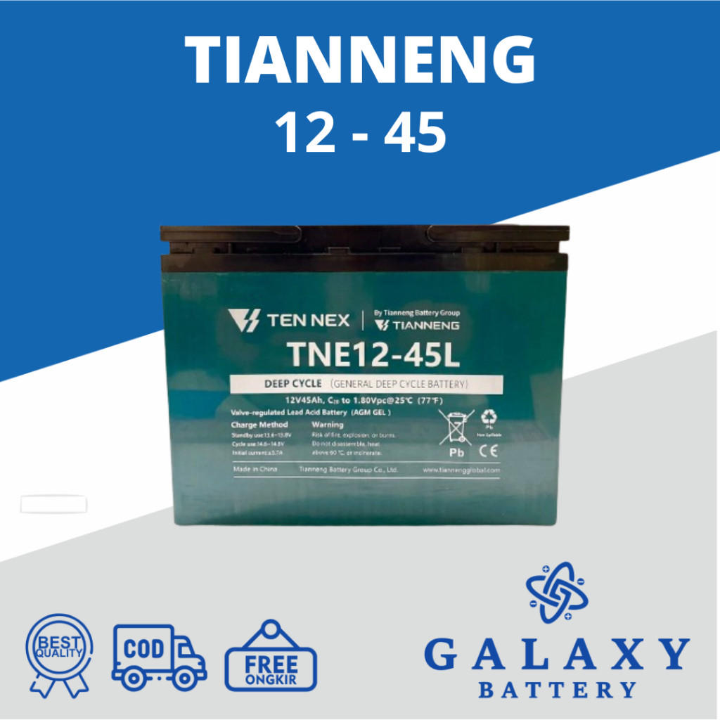 Aki Kering UPS dan Solar Panel VRLA Tianneng 12v 45Ah