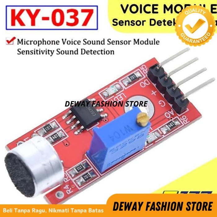 KY-037 KY037 MODUL SOUND SENSOR SUARA MICROPHONE MIC CONDENSER HIGH SENSITIVITY VOICE DETECTION MODU