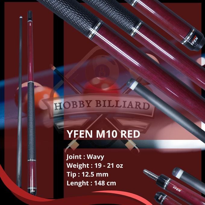 YFEN M SERIES LEATHER WRAP CARBON STICK PLAY BILLIARD
