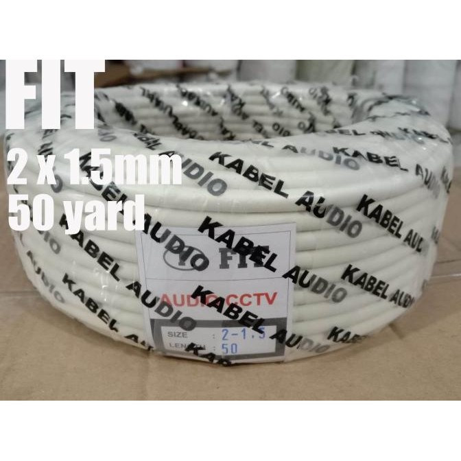 KABEL NYM KAWAT 2x1.5 mm Merk FIT 50y audio listrik 2 x 1,5mm engkel cable nym