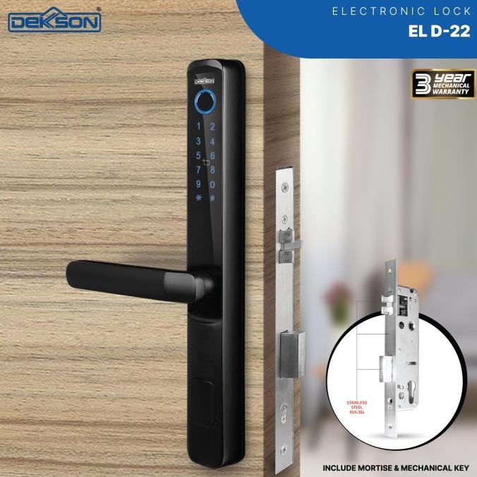 Dekkson Smart Door Digital Lock Kunci Pintu Handle EL D22 BLACK