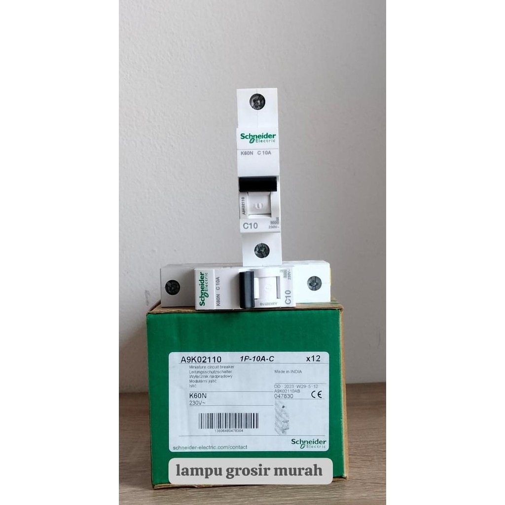 Mcb Schneider Hitam Sni K60N 1P 10A 100%Ori New Stok