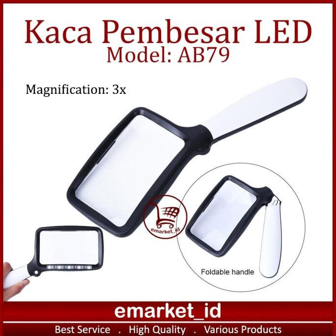 

Sale! Kaca Pembesar LED AB79 / Lampu Lup Lensa Magnifier Handheld / Membaca
