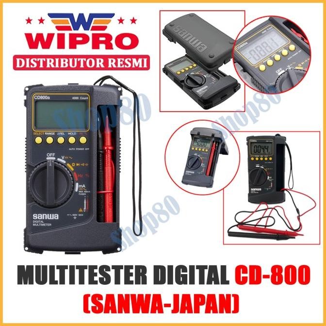 Wipro Multitester Digital Avometer Sanwa Multimeter Multi Tester Cd800 Co