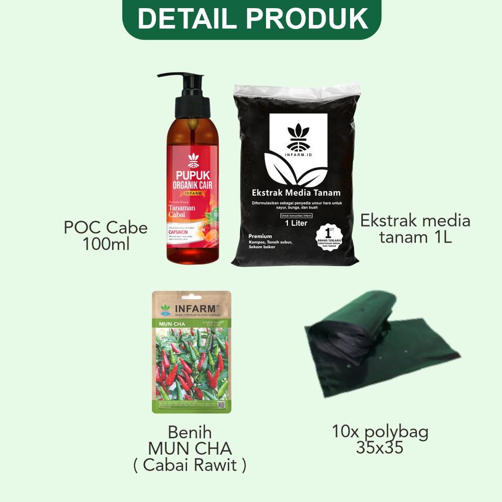 It34 Infarm - Paket Minigarden Cabai Berkebun Siap Tanam Poc Cabai Media Tanam Polybag Dan Benih
