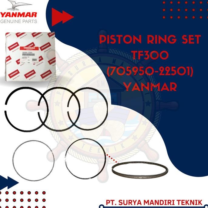 Produk Unggulan] TF300 RING PISTON 705950 -22501 YANMAR GENUINE ASLI
