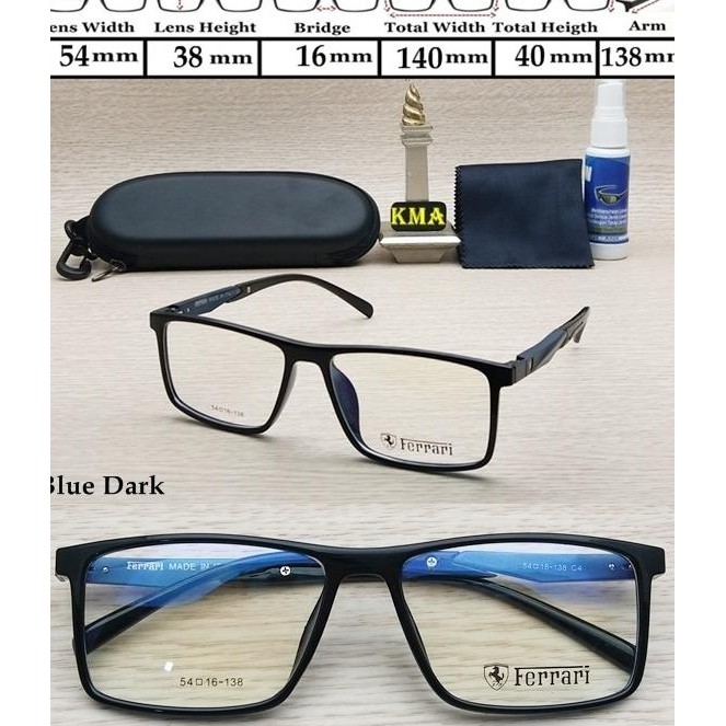 BARU FRAME FERRARI RACE FRAME KACAMATA MINUS SPORT FRAME FERRARI KOTAK NEW