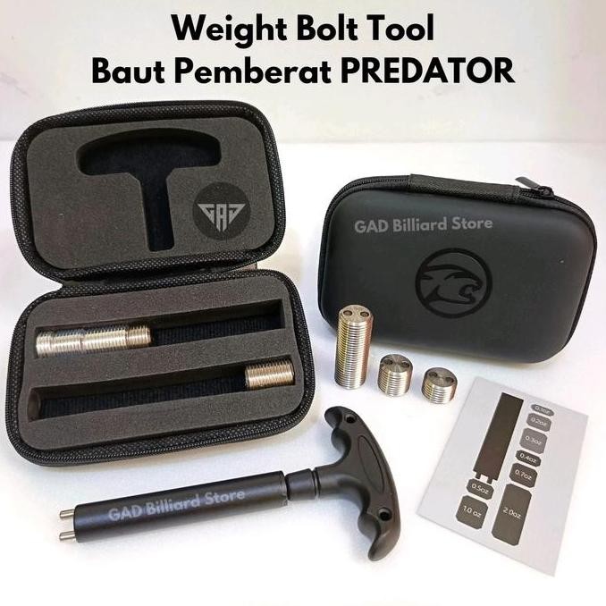 PREDATOR Weight Bolt Tool | Pemberat Butt Stik Billiard Predator | Baut Pemberat Predator Billiard