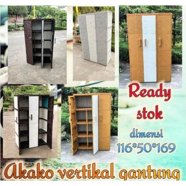 lemari plastik akako lemari 3 pintu "Vertical"