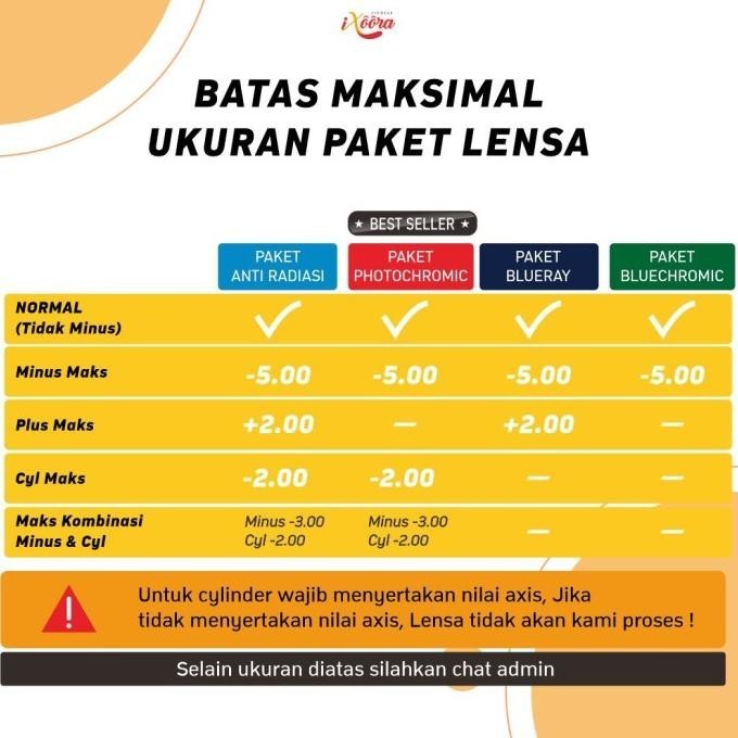 Terbaru Frame Kacamata Anti Radiasi Ixoora Lily Pria Wanita