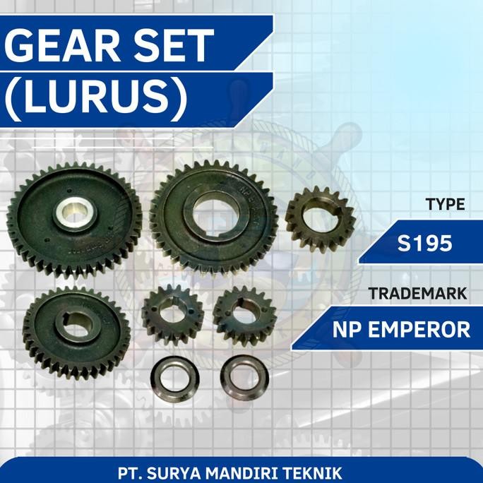 ,,,,,,,] S195 GEAR SET LURUS (BLACK) NP EMPEROR