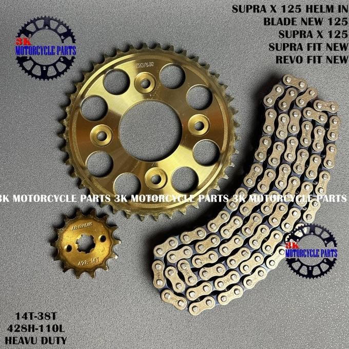 GEAR GIR SET GEAR GIR PAKET SUPRA X 125 HELM IN BLADE 125 FI 38T