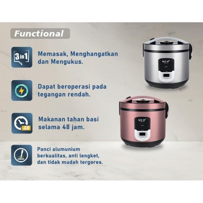 Grosir Sekai Rice Cooker Stainless 1.8 Liter - Cmw520
