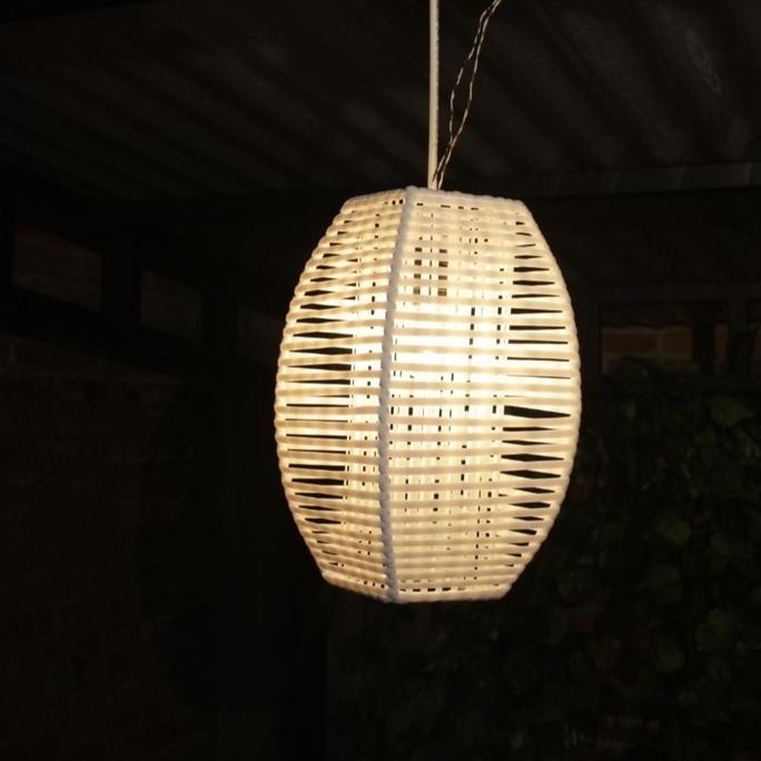 Kap Lampu Lampion Gantung Rotan Sintetis Co