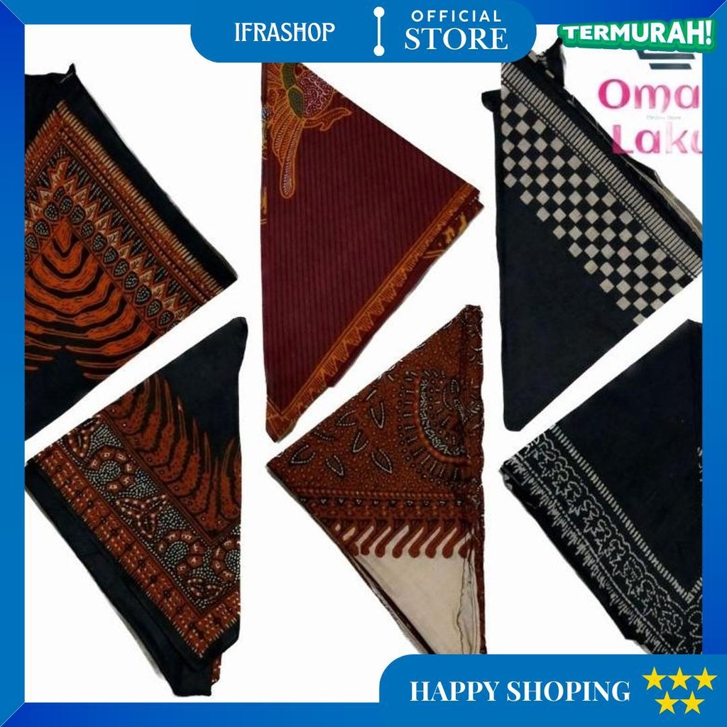 Iket Kepala Batik Segitiga - Udeng Ikat Segitiga Motif Batik - Ikat Kepala Jawa Termurah