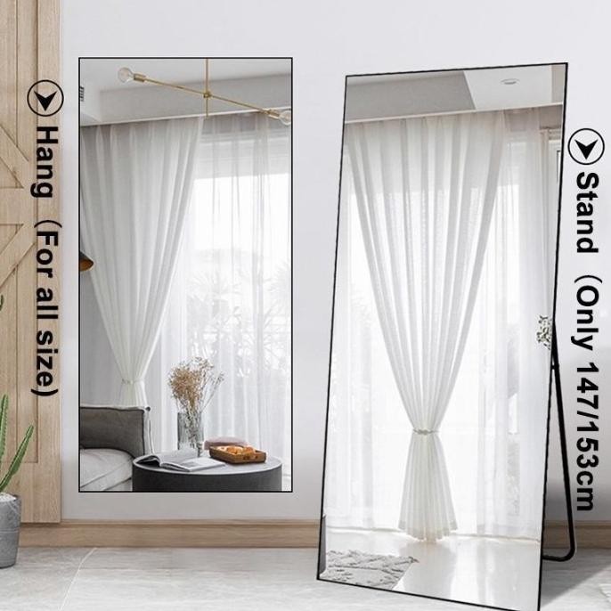 RA Standing Mirror /Cermin Berdiri Oval /Cermin berdiri dengan Roda /Cermin Berdiri Full Body