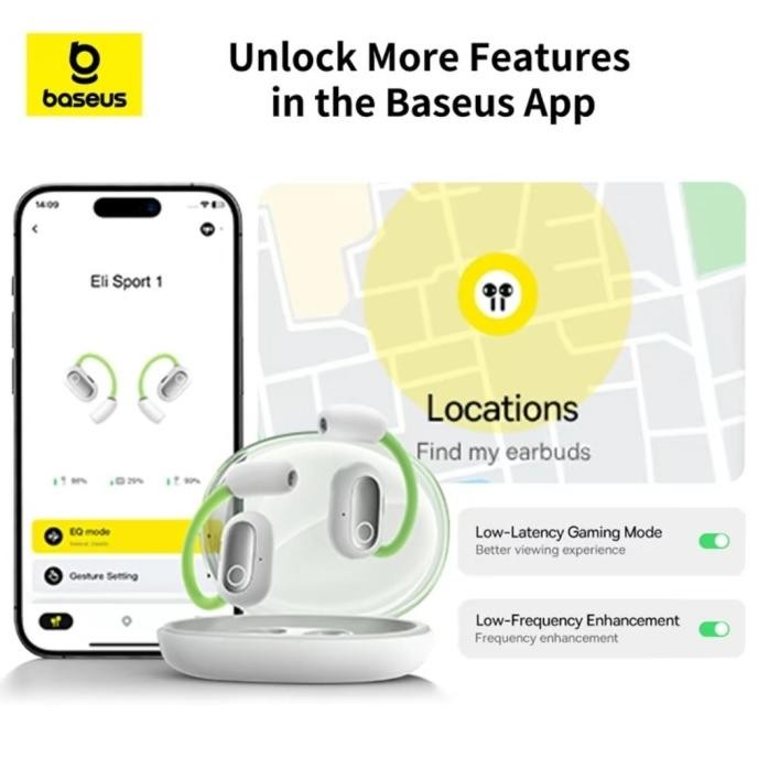 Grosir Baseus Eli Sport 1 Premium True Wireless Earphone Bluetooth