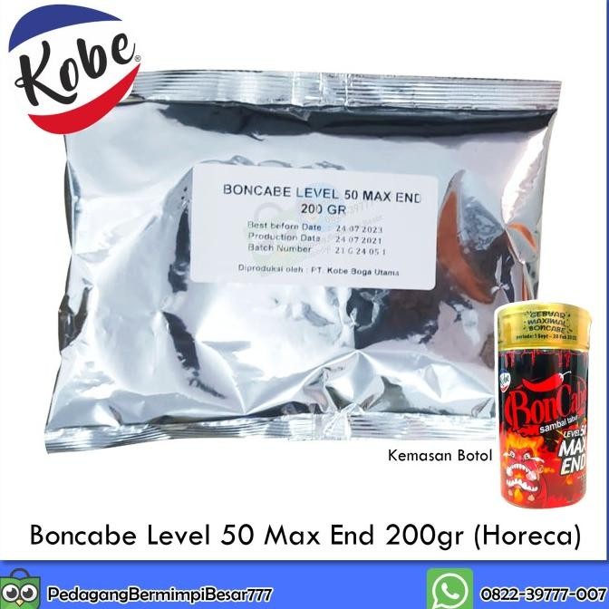 

Sale Boncabe Level 50 Max End 200Gr | Sambal Tabur | Cabe Bubuk Pedas