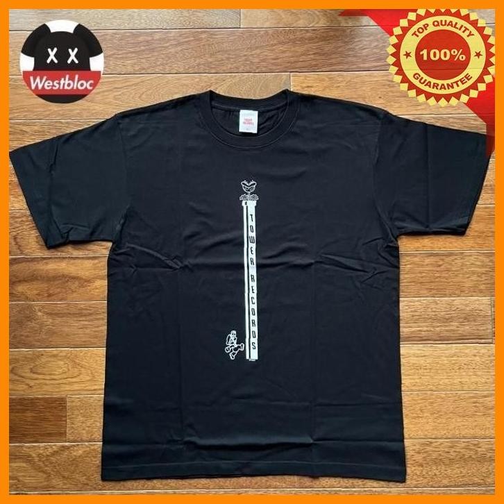 [WES] TOWER RECORDS X SUPER MARIO BROS TSHIRT KAOS - VINYL MAT LP NUJABES CD