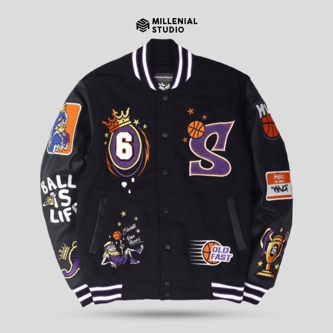 Varsity Jacket King Slamdunk Bordir Original Jaket Varsity Basketball (Best Quality)