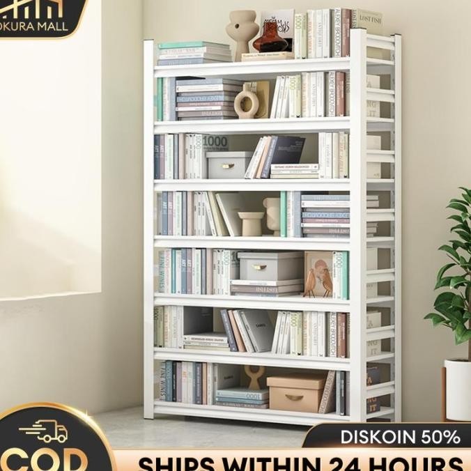 Lemari Buku Besi Rak Buku Serbaguna Lemari Buku Minimalis Lemari Buku