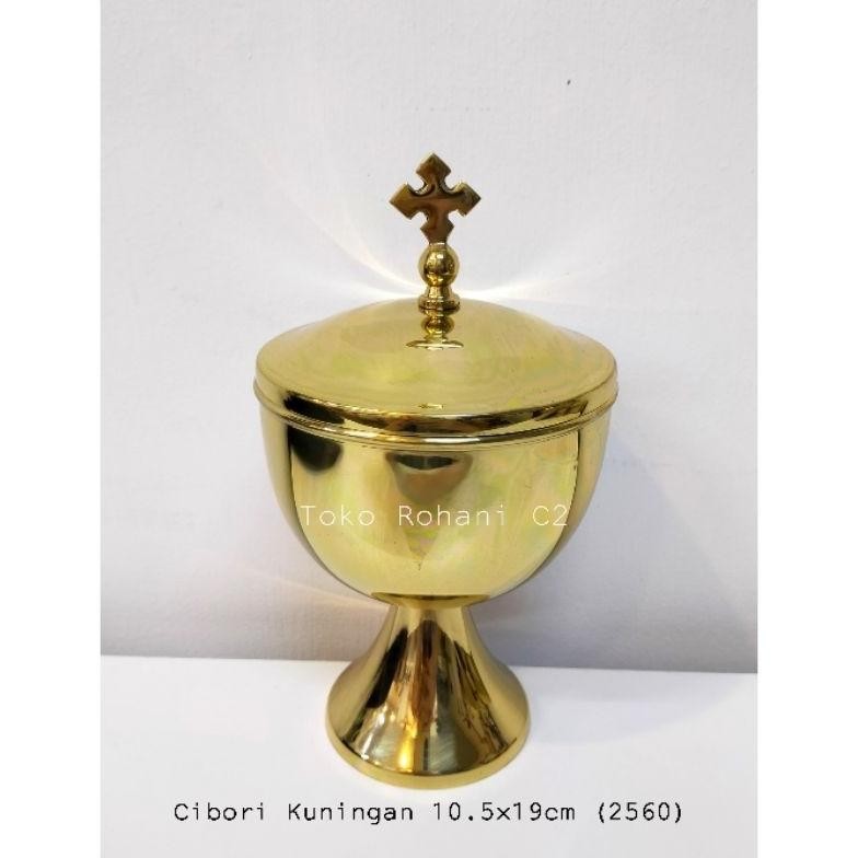 th-23 Hot Sale Cibori Kuningan 10.5x19cm - Sibori Kuningan - Piala Misa Premium Berkualitas