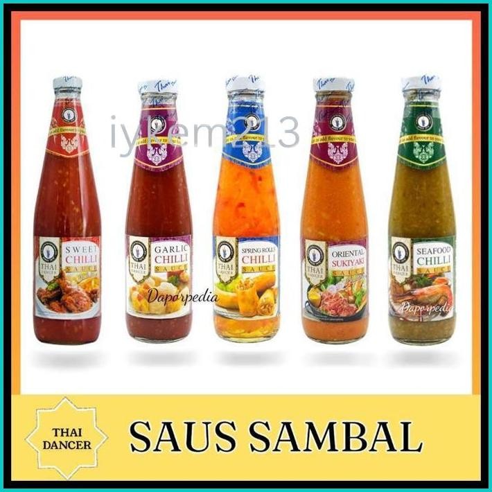 

THAI DANCER SWEET CHILLI GARLIC SPRING ROOL ORIENTAL SUKIYAKI SEAFOOD SAUCE SAUS SAMBAL