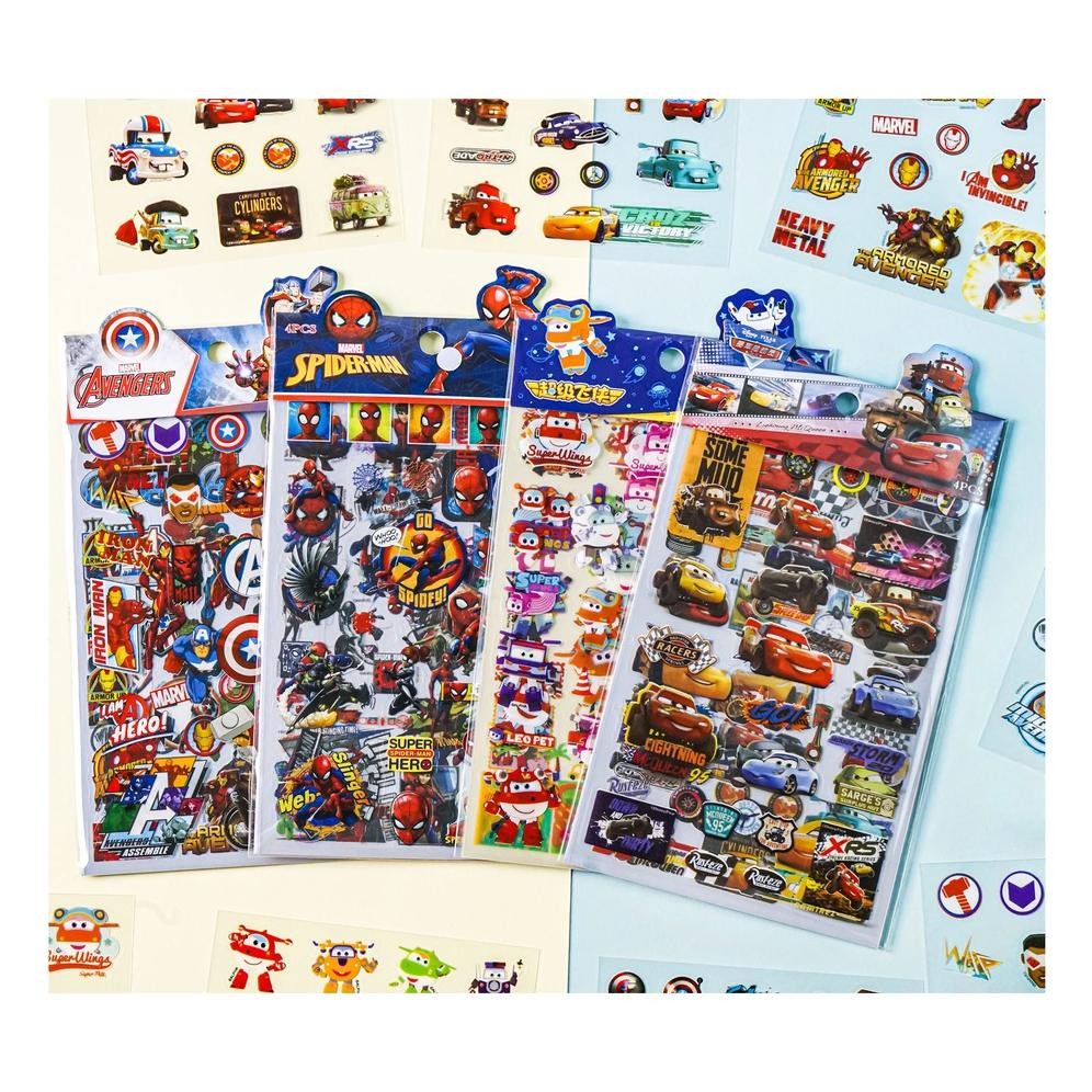 

hg-24 ter-46 GrosirMart Stiker Blink Blink Shiny Dekorasi Stiker Shiny Stiker Anak Karakter isi 4 lembar Karakter Frozen Mickey Sofia Princess Avenger Spiderman Car Premium Termurah