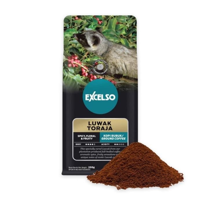 

Grosir Excelso Kopi Bubuk Luwak Toraja 200G