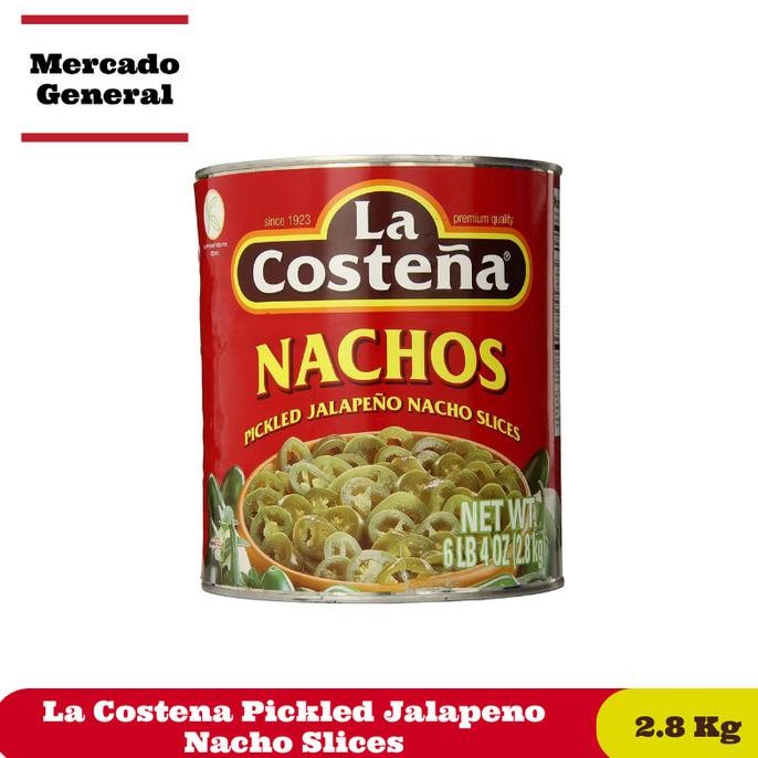 

Sale La Costena Pickled Jalapeno Nacho Slices - 2.8Kg Can, Rp. 96/Gr