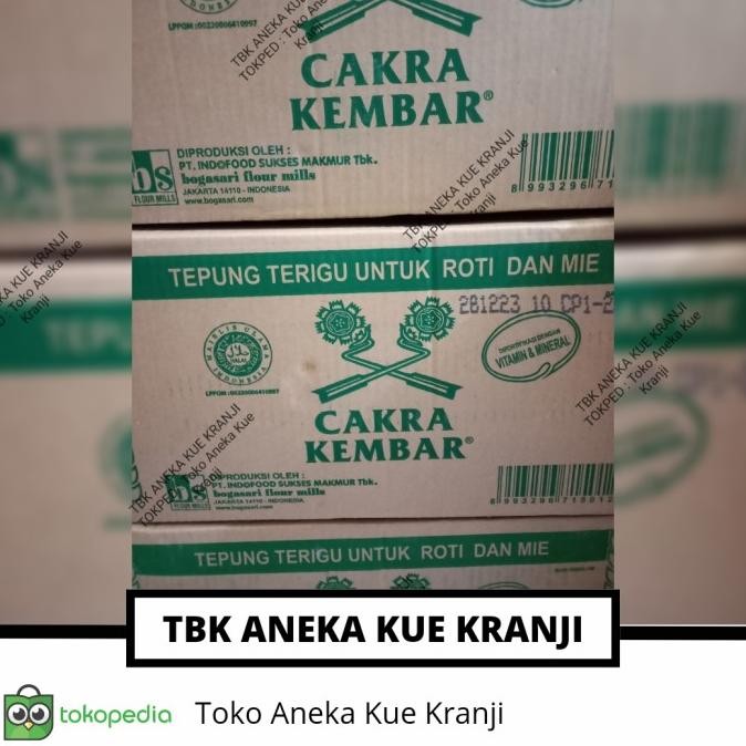 

Murah Tepung Terigu Cakra Premium Bogasari 1 Dus (1 Kgx12 Pc) Via Gojek