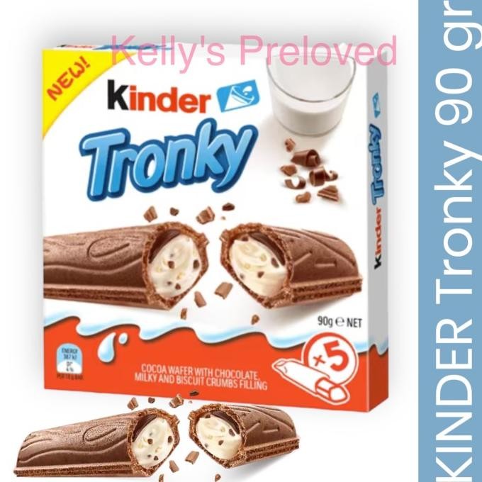 

Promo Kinder Tronky 90Gr | Wafer With Chocolate Milky Biscuit Crumbs Filling