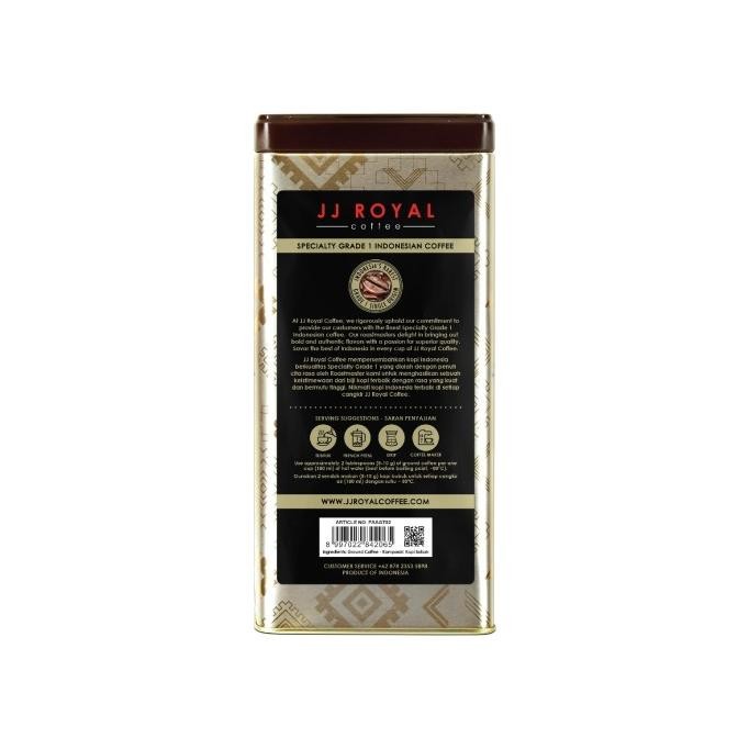 

Promo Coffee/Kopi Jj Royal Papua Arabica Ground Tin 200G