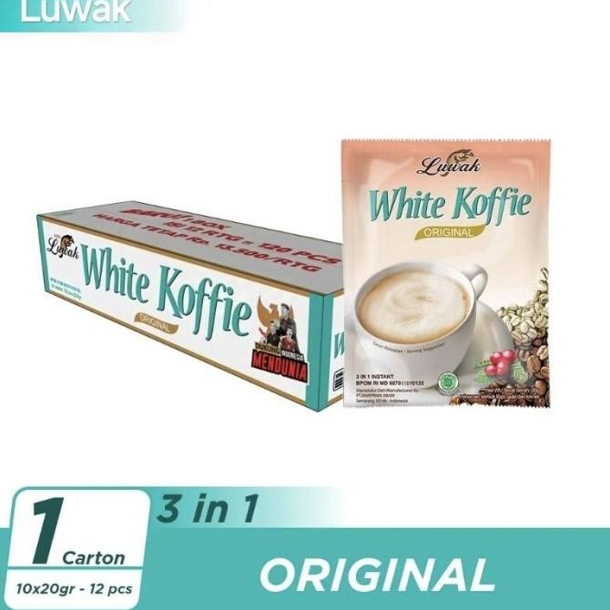 

Murah [Karton] Luwak White Koffie Kopi Instan [20G X 120 Sachet] 1 Dus