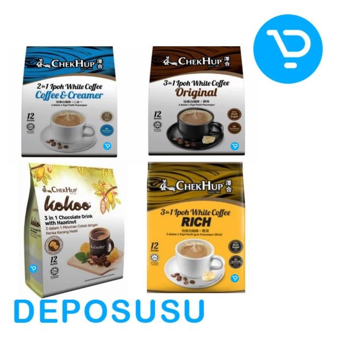 

Sale Chek Hup White Coffee, Teh Tarik, Chocolate Drink Hazelnut