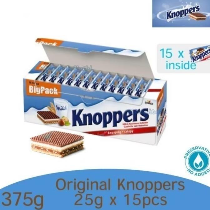 

Grosir Knoppers Isi 15 Pieces 375 Gram