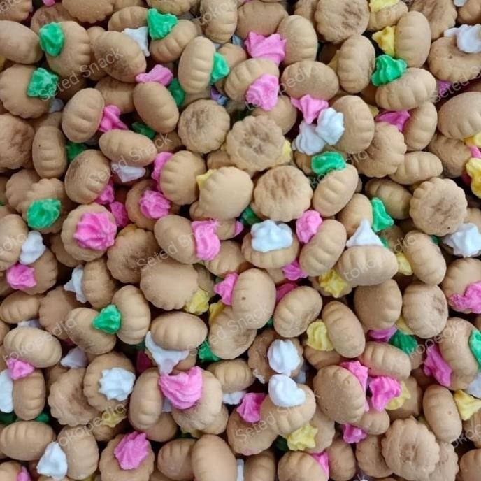

Grosir Biskuit Gem Rose / Roti Gemrose Jadul Kue Kancing 4Kg
