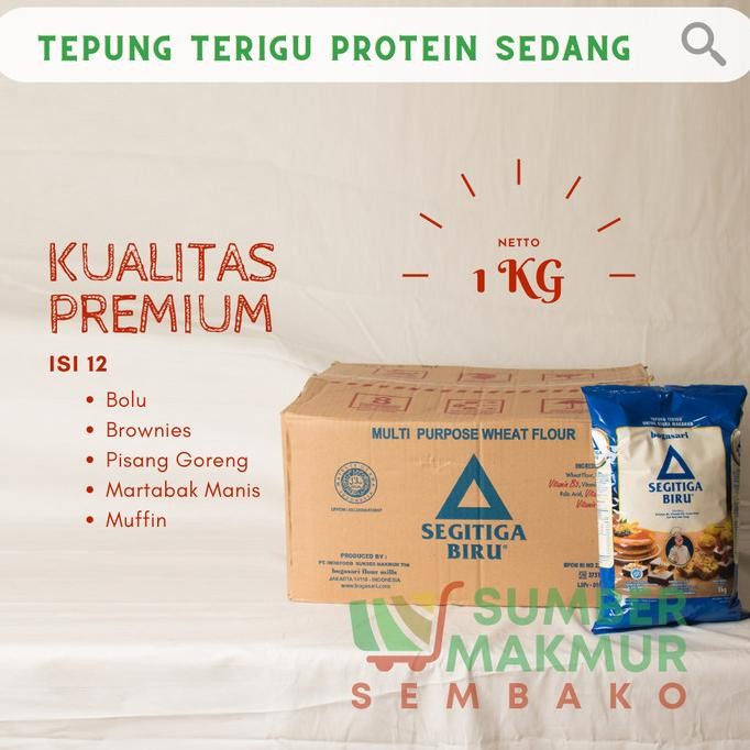 

Promo Tepung Terigu Segitiga Premium Dus 1 Kg