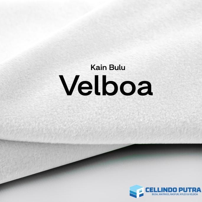 Kain Velboa Putih/White Termurah [1 Roll] | Kain Bulu Boneka nUg