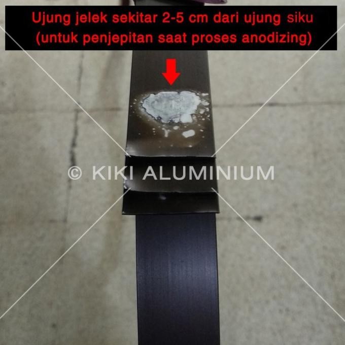 KANAL U ALUMINIUM 5/8" (1.6 CM) - TEBAL 1 MM - P. 6 METER