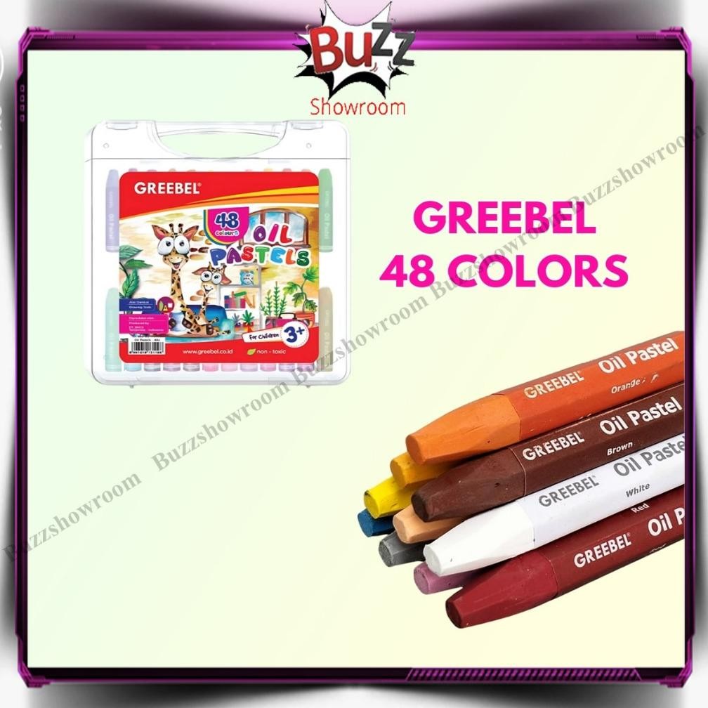 

Mega Sale we-53 Kids Oil Pastel Crayon Greebel 48 warna krayon Anak 48w Termurah Sale