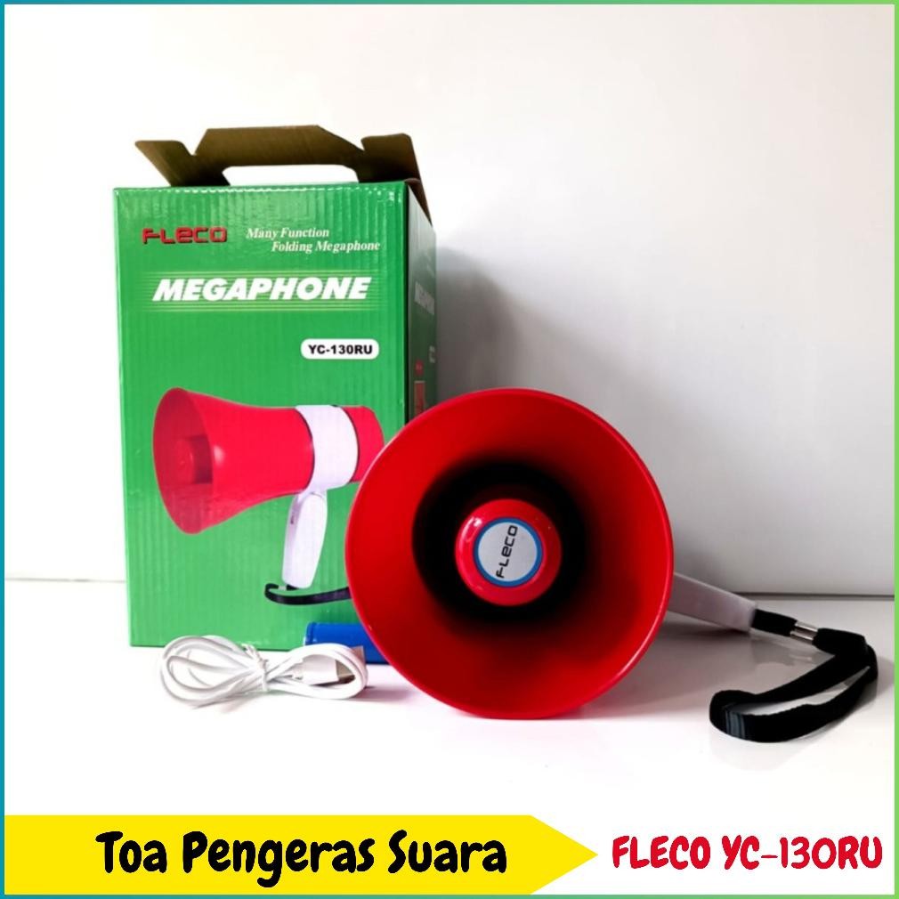 Toa Pengeras Suara Speaker Megaphone FLECO YC-130RU Toa 15Watt Pengeras Suara | Toa Jualan Keliling 