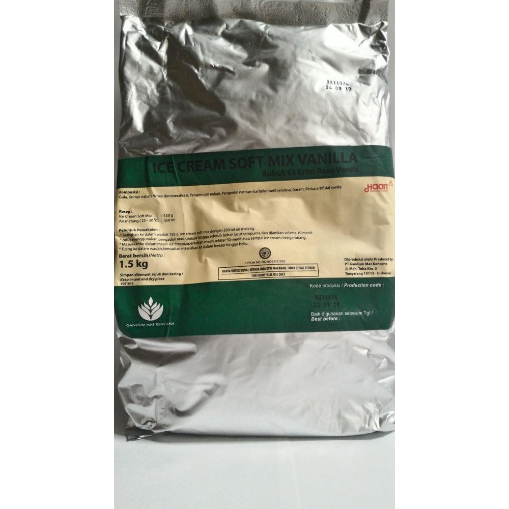 

Powder Drink Ice Cream Soft Mix Bubuk Es Krim Haan Rasa Vanilla