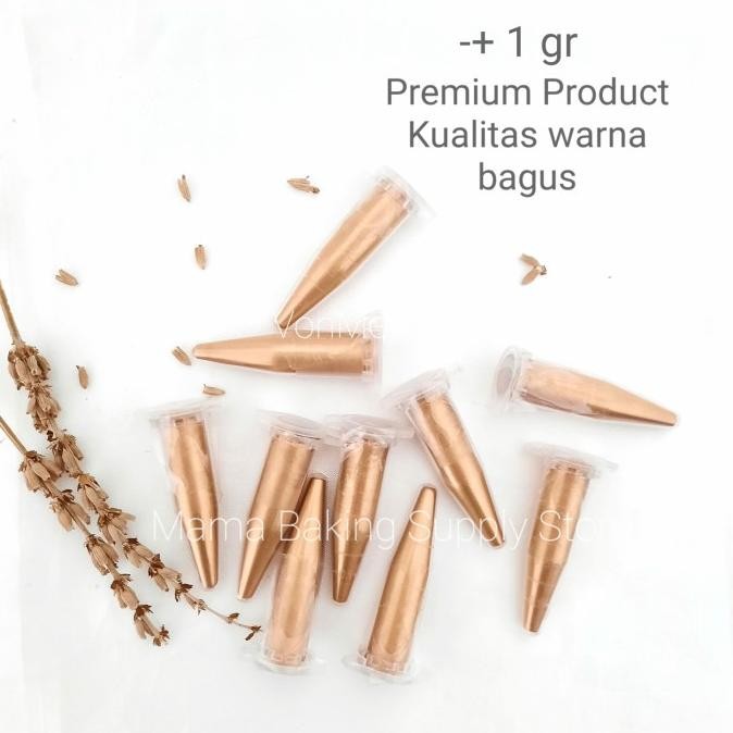 

Edible Gold Luster Lustre Duster Dust Gold Powder Bubuk Emas -+ 1 gr nUg