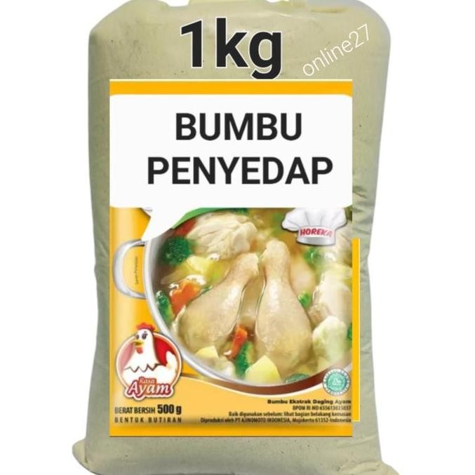 

1 KG BUMBU PENYEDAP MASAKAN RASA MAS AYAM DAN SAPI Spices Bubuk Powder Garam Msg nUg